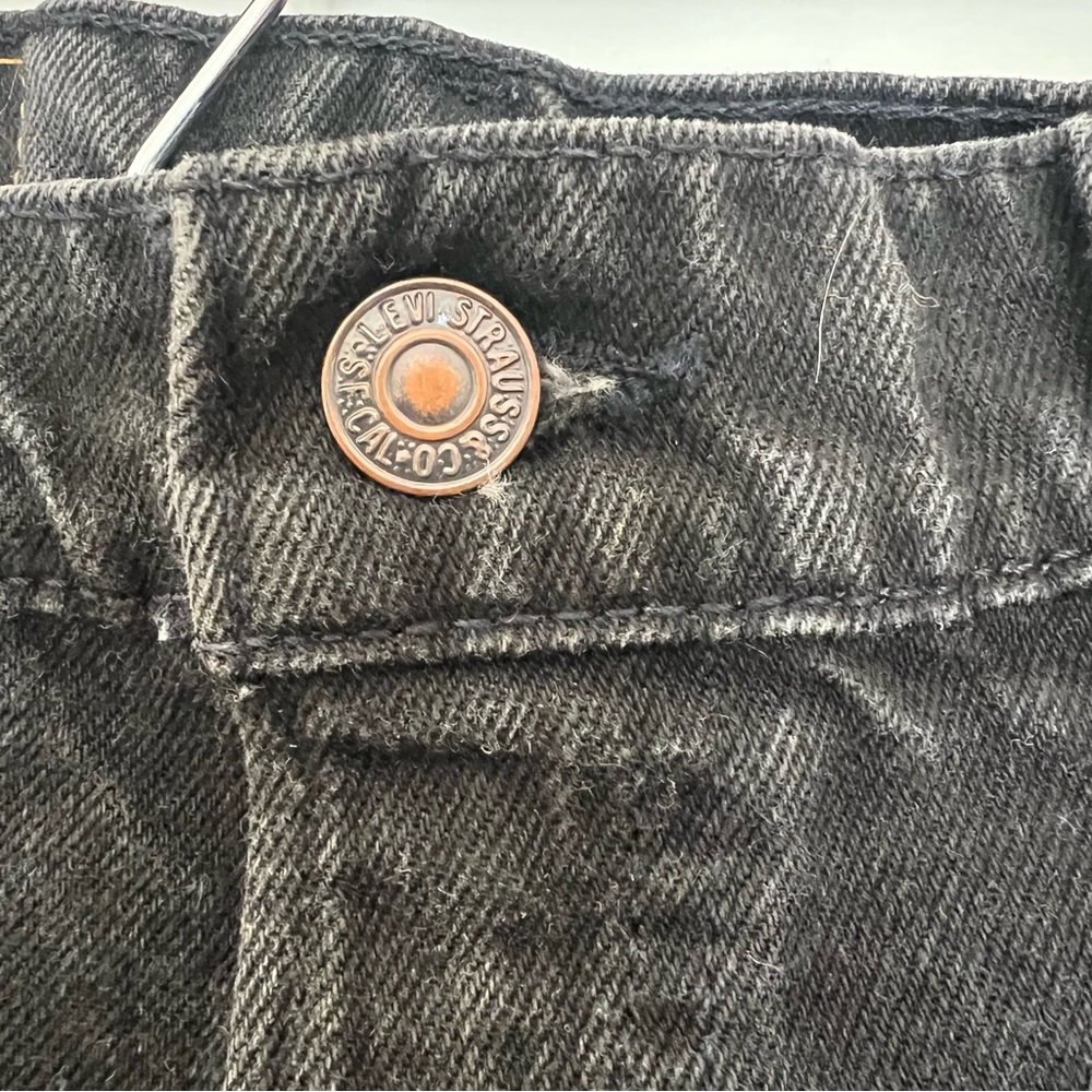 Levi’s 550 Relaxed Fit Tapered Leg Size 38/30 Vintage 90’s Black Denim Jeans - Picture 10 of 12